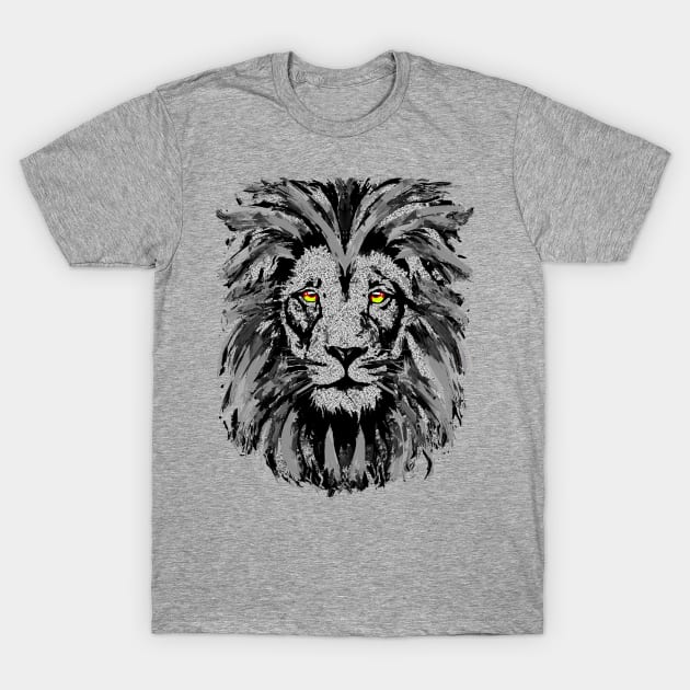 Gray Lion Apron - Gray Lion Face Apron T-Shirt by BigWildKiwi